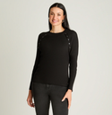 SWEATER ESCOTE REDONDO CON APLICACION